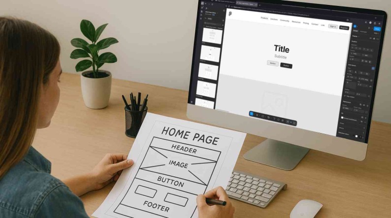 UX UI designer working in Figma